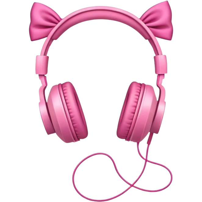 Headphones with bows on both sides  emoji
