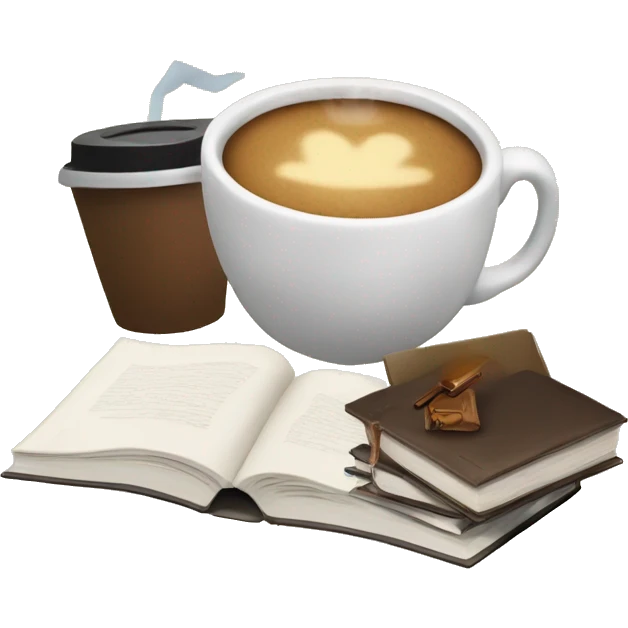 Coffe and books emoji