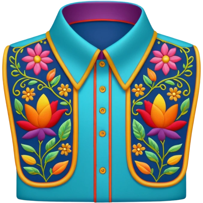 decorative colorful shirt collar emoji