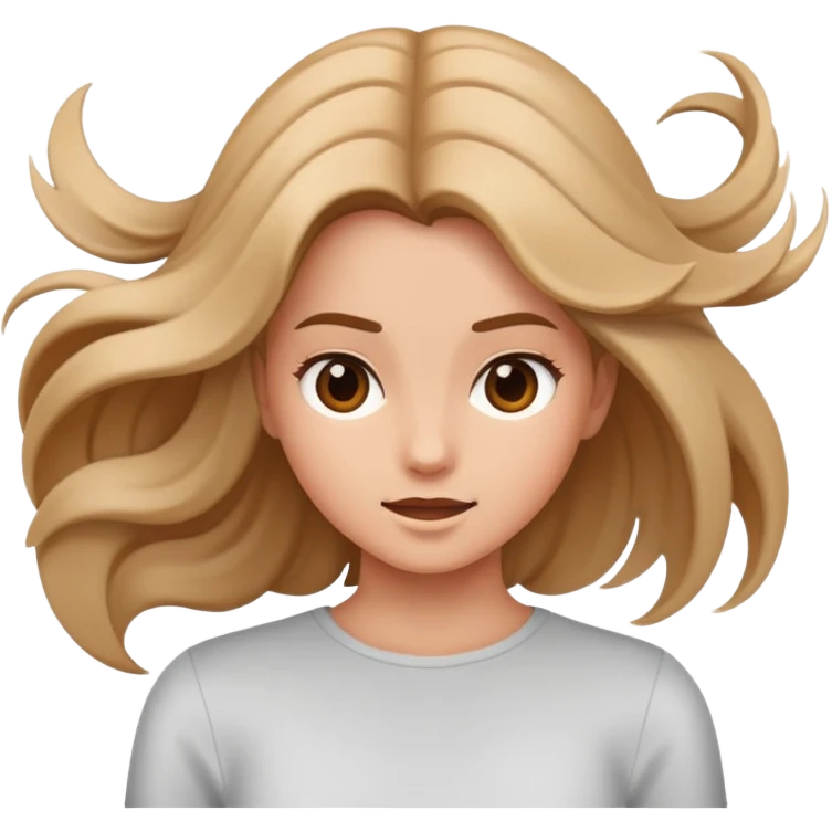 Girl flipping her hair emoji