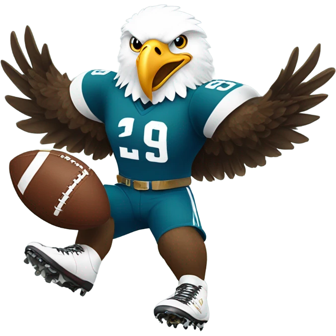 Eagle playing football  emoji