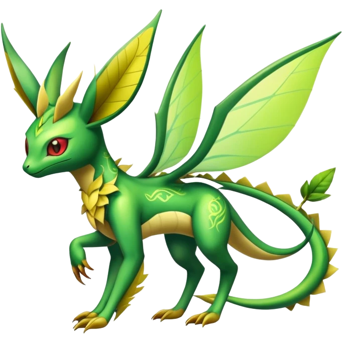 Shiny Exotic Flygon-Bayleaf-Leafeon-Hybrid-Creature emoji