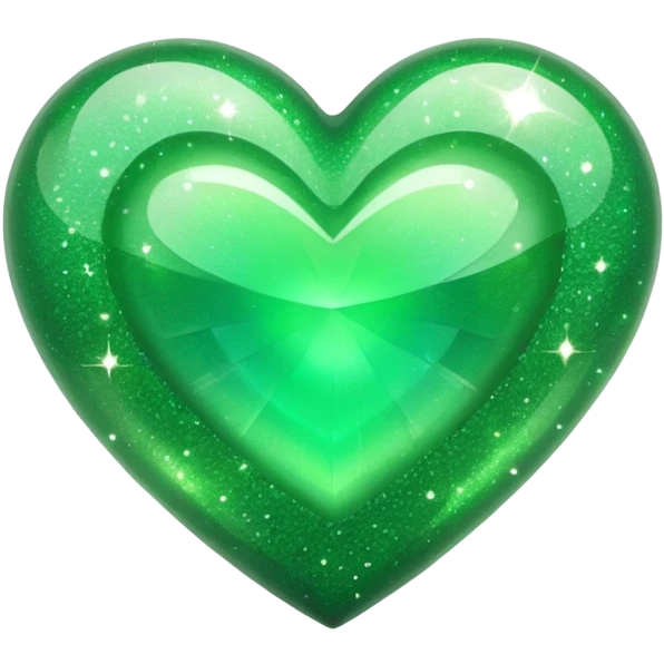A green heart with sparkles emoji