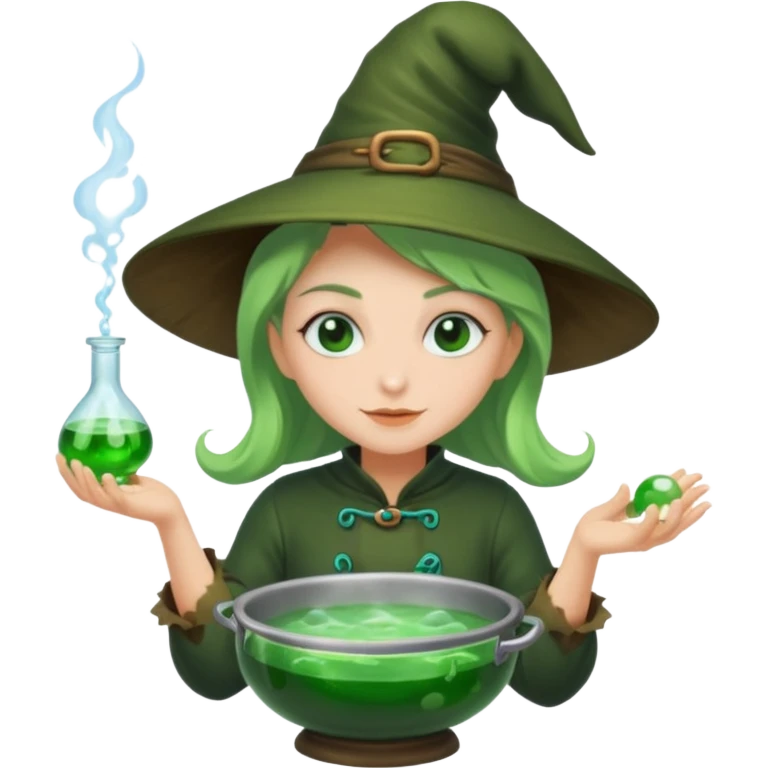 green witch cooking potion emoji