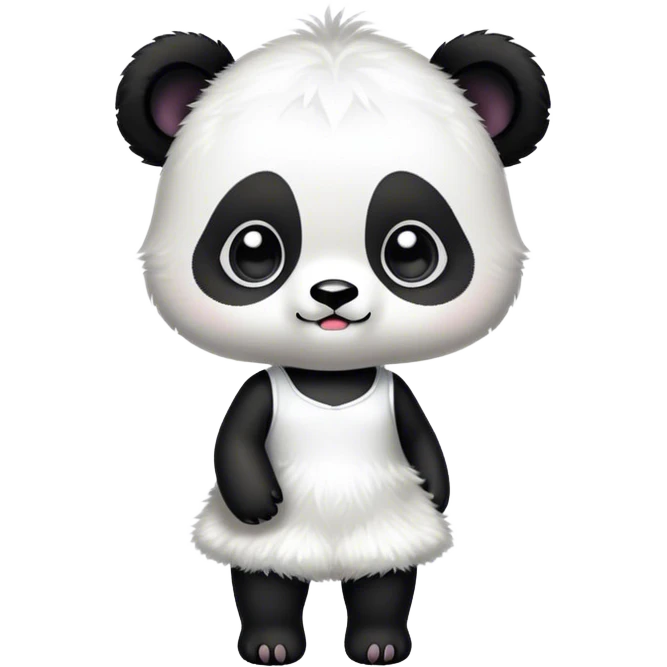 Baby Panda wearing sexy dress emoji