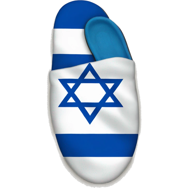 a slipper on the israeli flag emoji