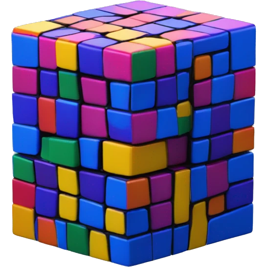 a perfect rubix cube with completed sides emoji