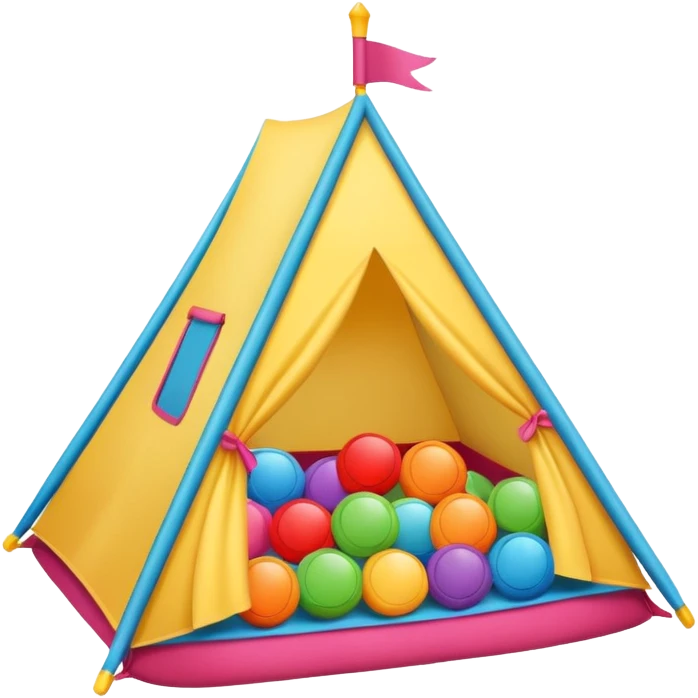 kids tent filled with toys emoji