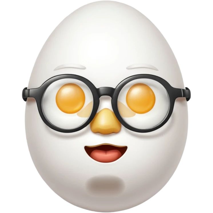 Huevo con gafas emoji