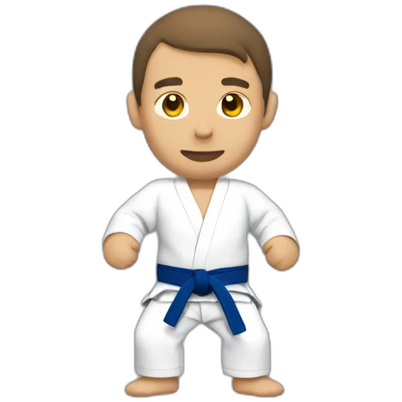 jiu jitsu fighter start to wrestle emoji