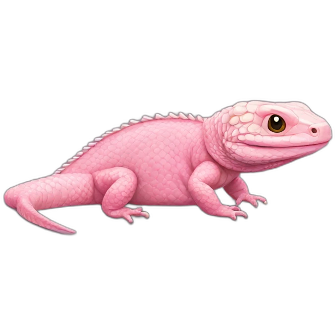fat pink tegu lizard emoji
