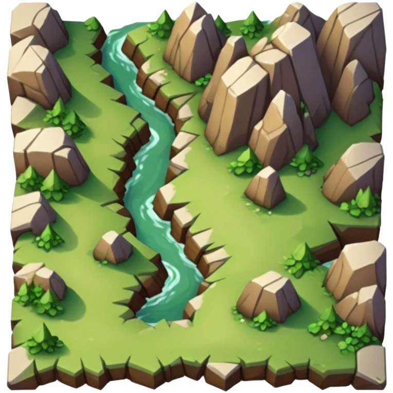 RPG mountain terrain tile top-down view emoji