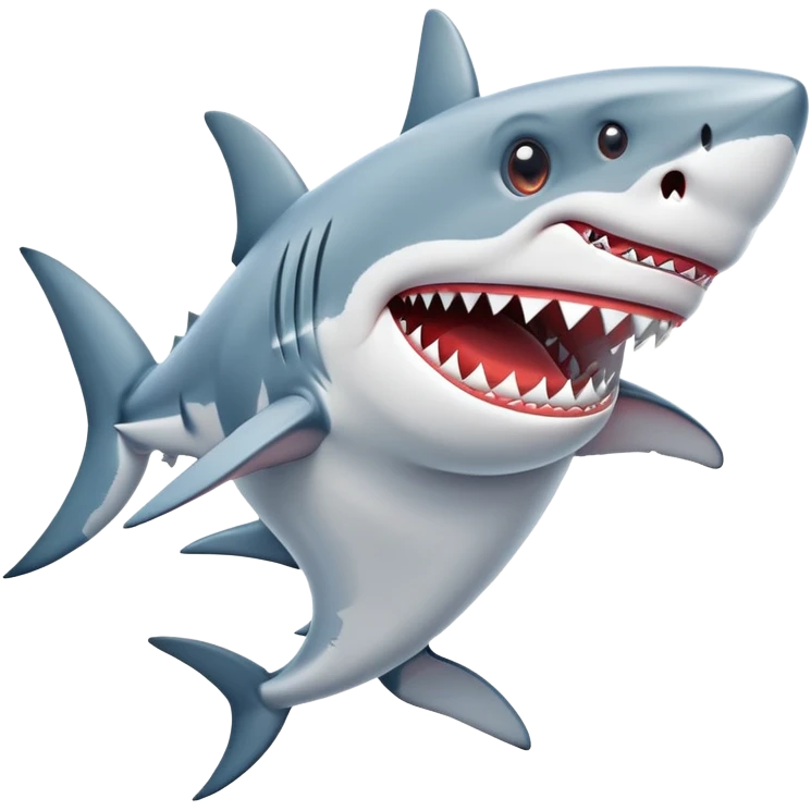 Shark whit big shoes  emoji