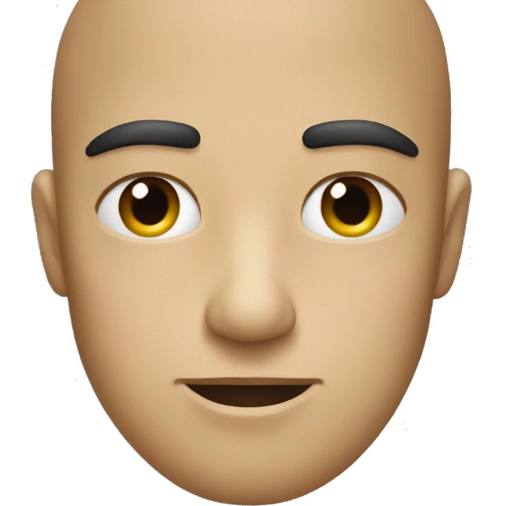 face with eyebrows drawn together, half-closed eyes and the mouth a flat line with upturned edges emoji