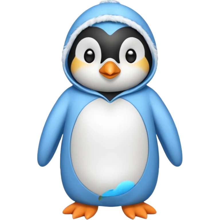 Pinguino con ropa de dormir emoji