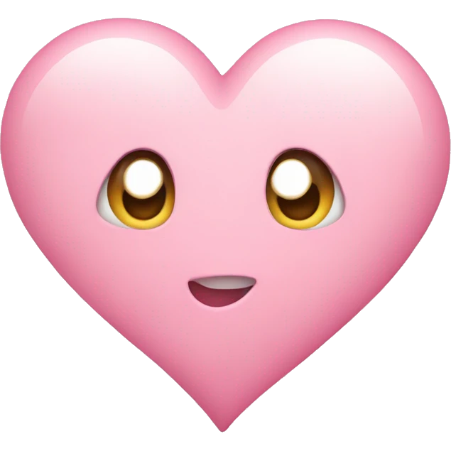 Light pink cute heart emoji