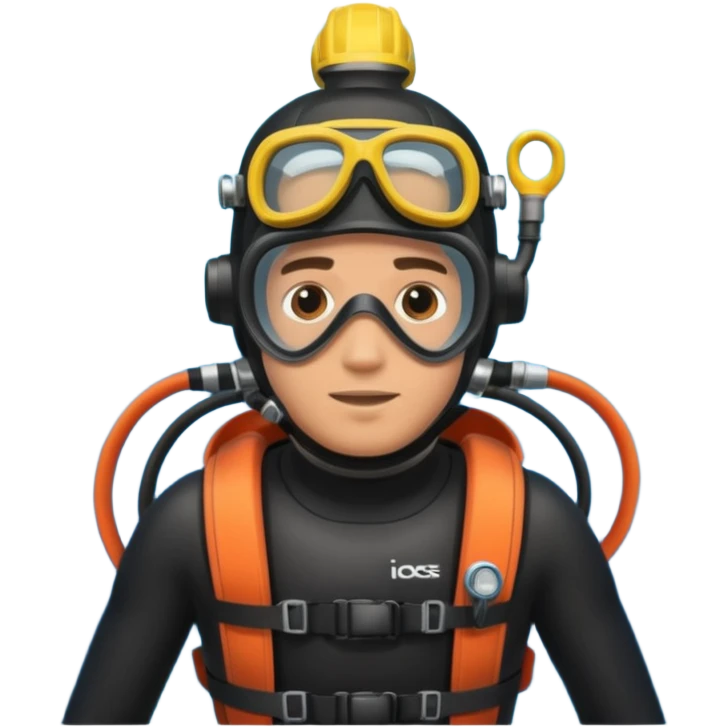 diver man swimming full body with full scuba gear
 emoji