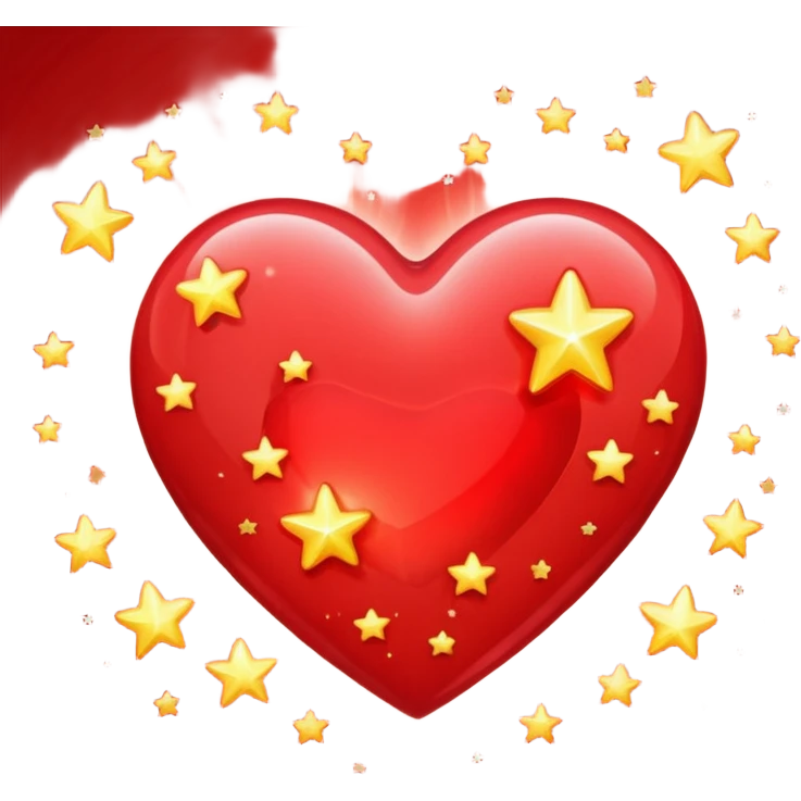 heart with shooting stars emoji