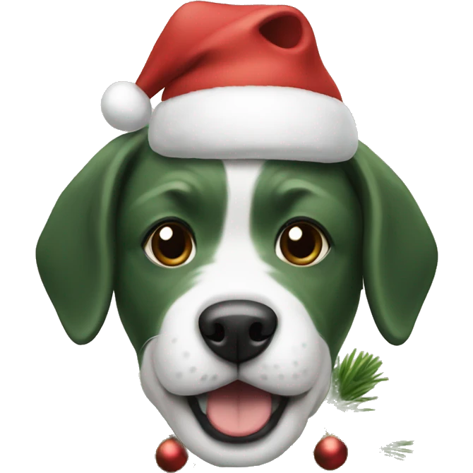 christmas tree dog  emoji