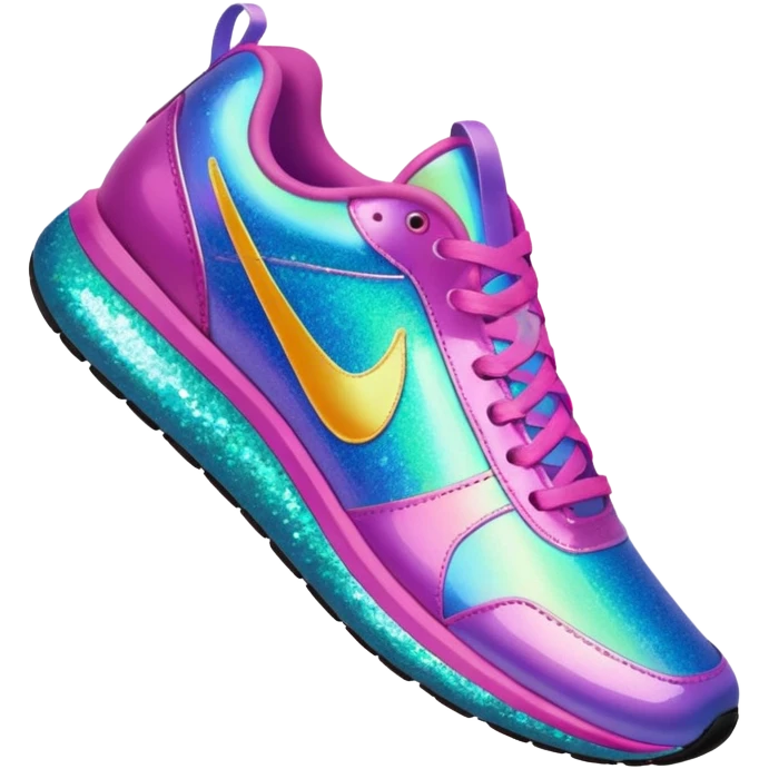 glitter running shoes emoji