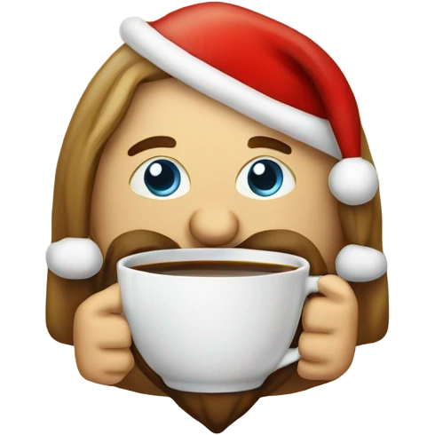 Weihnachtsmann mit Kaffee emoji