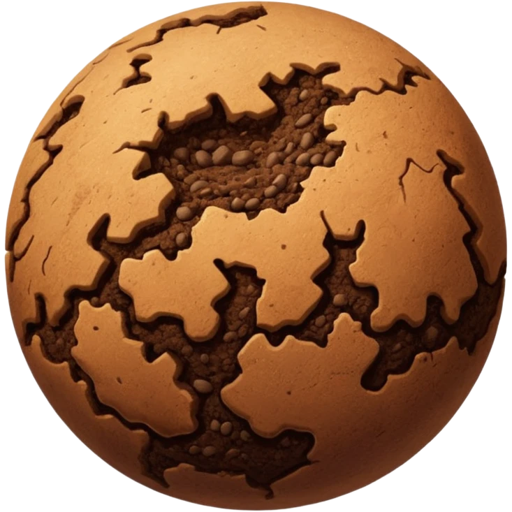 brown soil ball  emoji