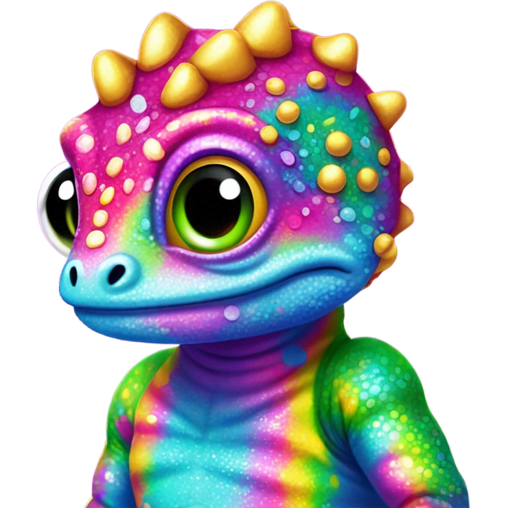 Lisa frank glitter￼ gecko  emoji