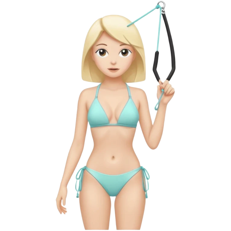 micro slingshot bikini, minimal coverage, pastel colors emoji