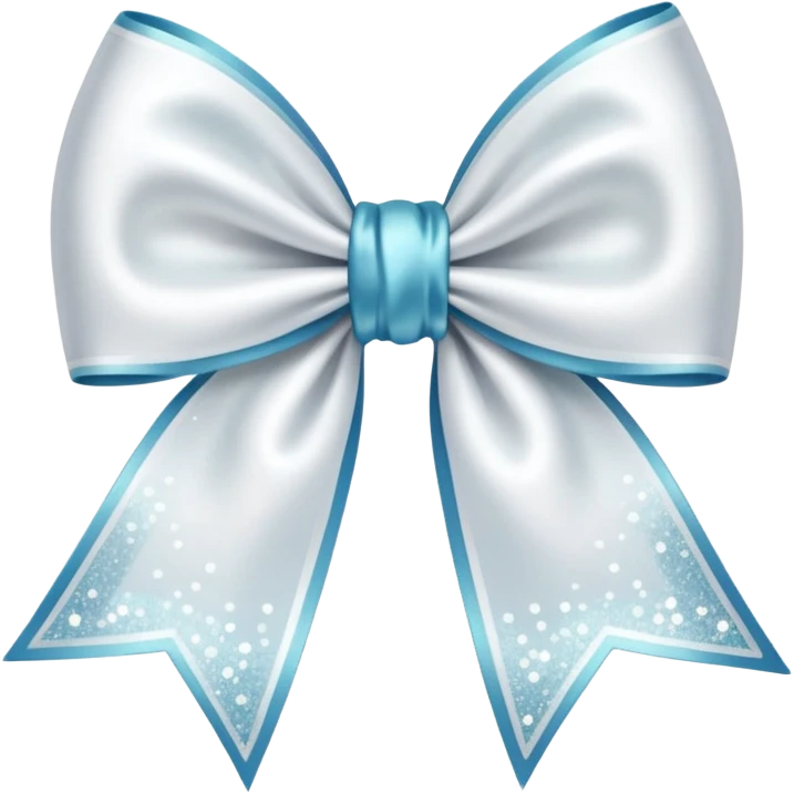 white sparkling bow emoji