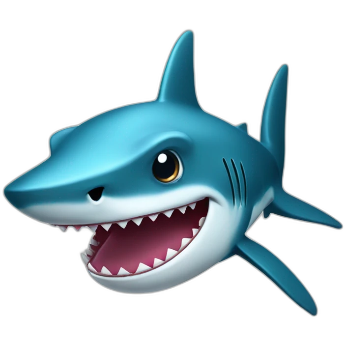 cartoon shark standing with a camouflage cap on its head emoji