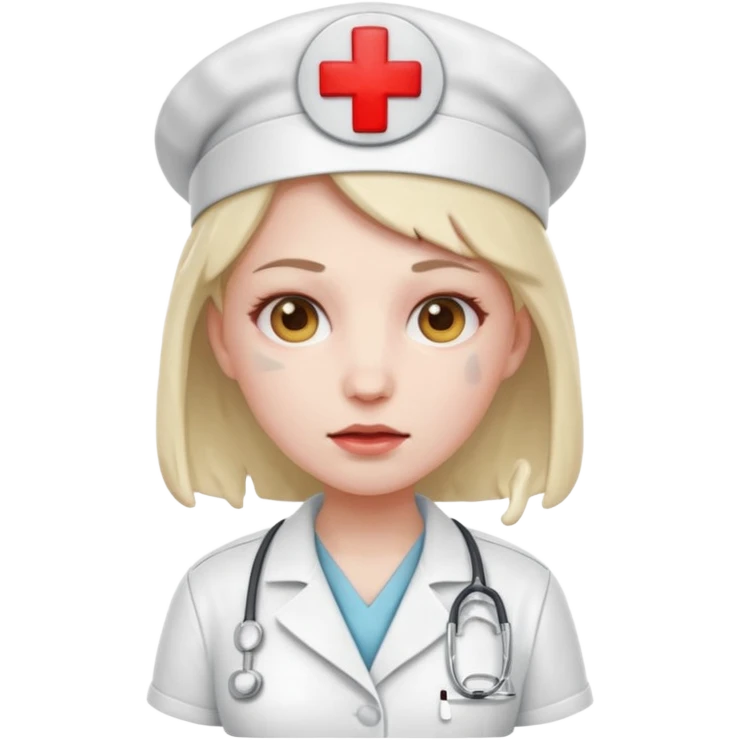 Melting female nurse emoji