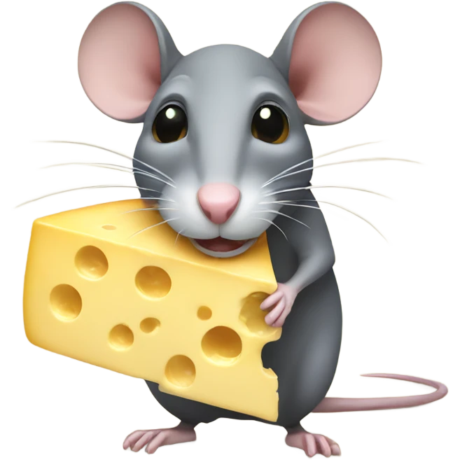 Rat eating cheese emoji