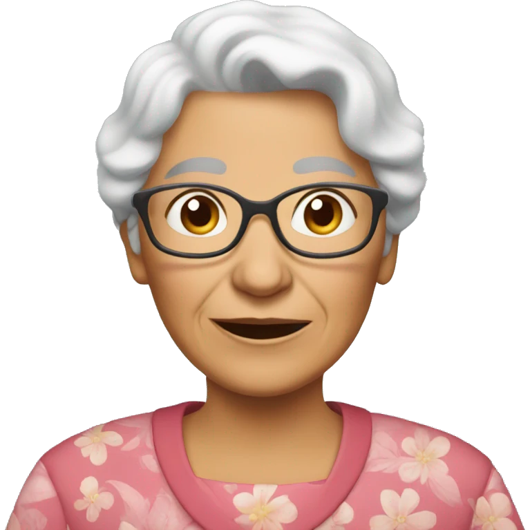 Abuela con celular  emoji