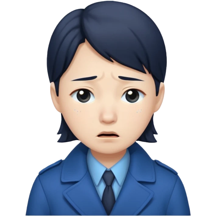 detective, asian, crying, blue  emoji