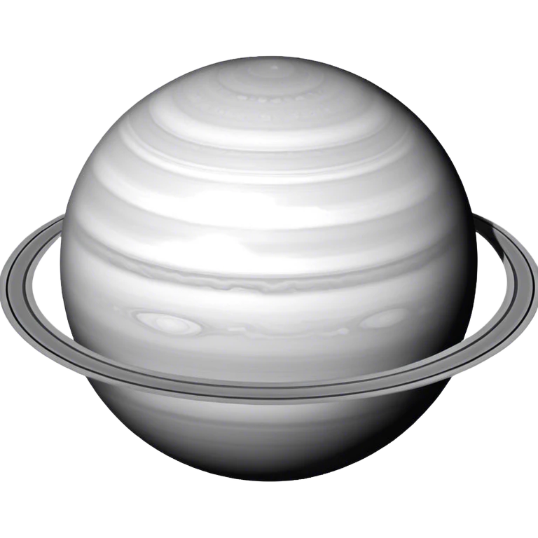 Saturn monochrome emoji