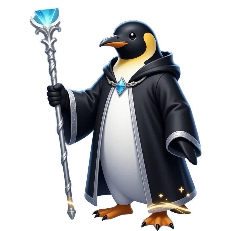 Penguin Wizard emoji