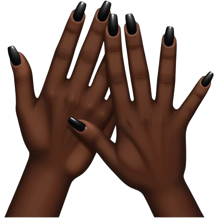 dark skin tone nail polish emoji emoji