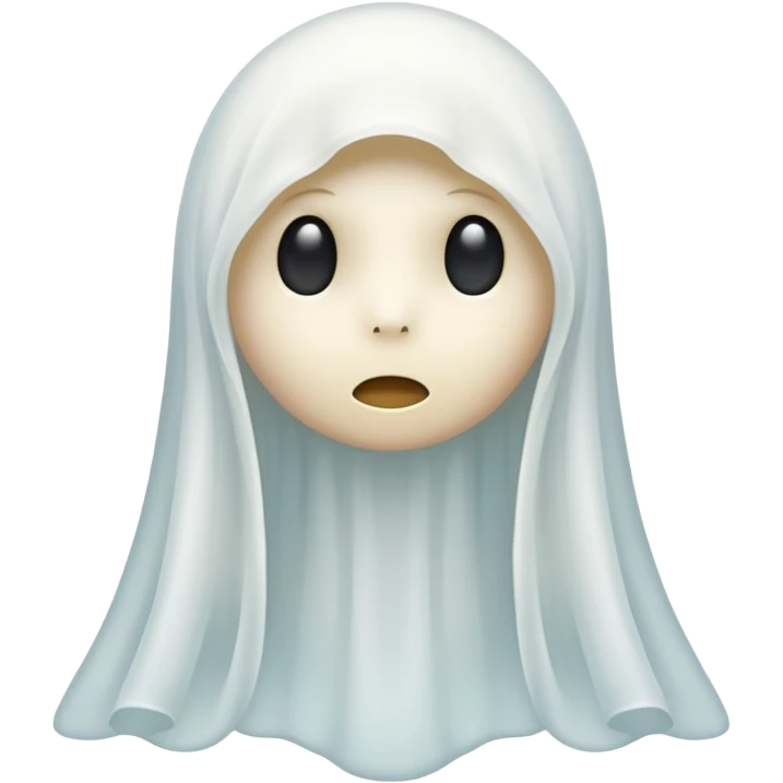 shy vanilla ghost emoji