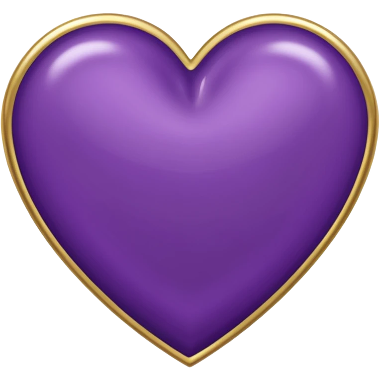 deep purple heart with a gold outline emoji