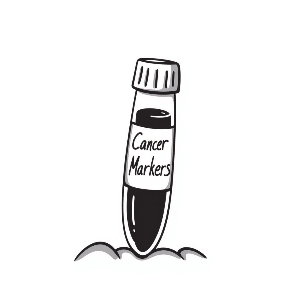 Blood test tube labeled for cancer markers, laboratory specimen for oncology testing emoji