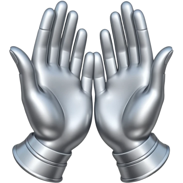praying metallic hands, no gold emoji