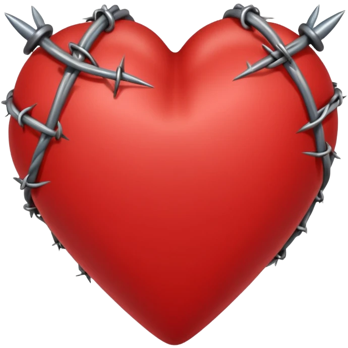 A heart with Barbwire emoji