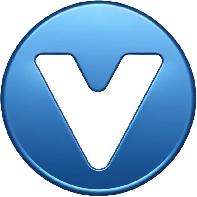 Un v de vérifier dans un cercle bleu emoji