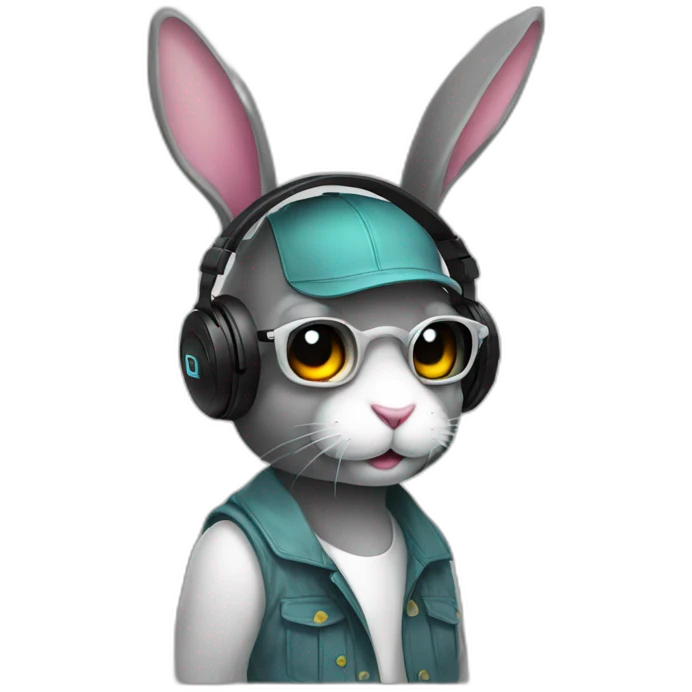 Dj rabbit emoji