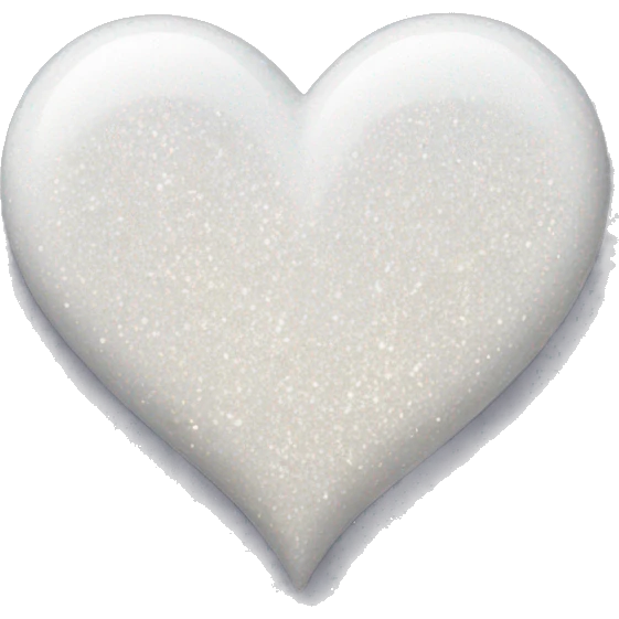 white heart with glitter emoji