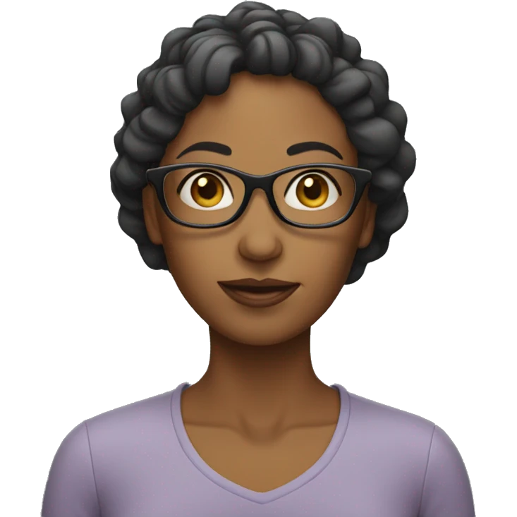 woman with thin glasses  emoji