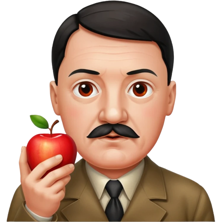 Hitler qui mange une pomme  emoji