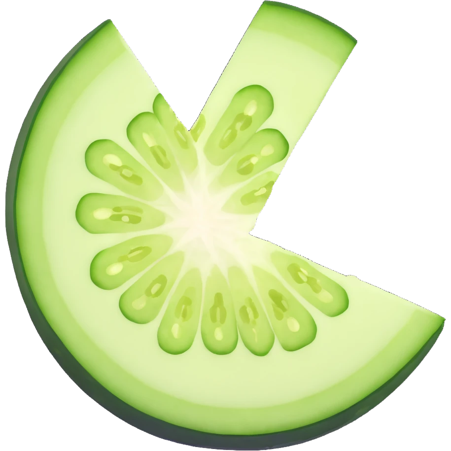 circular slice of cucumber emoji