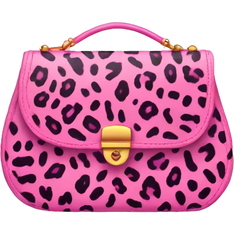 Pink leopard bag emoji