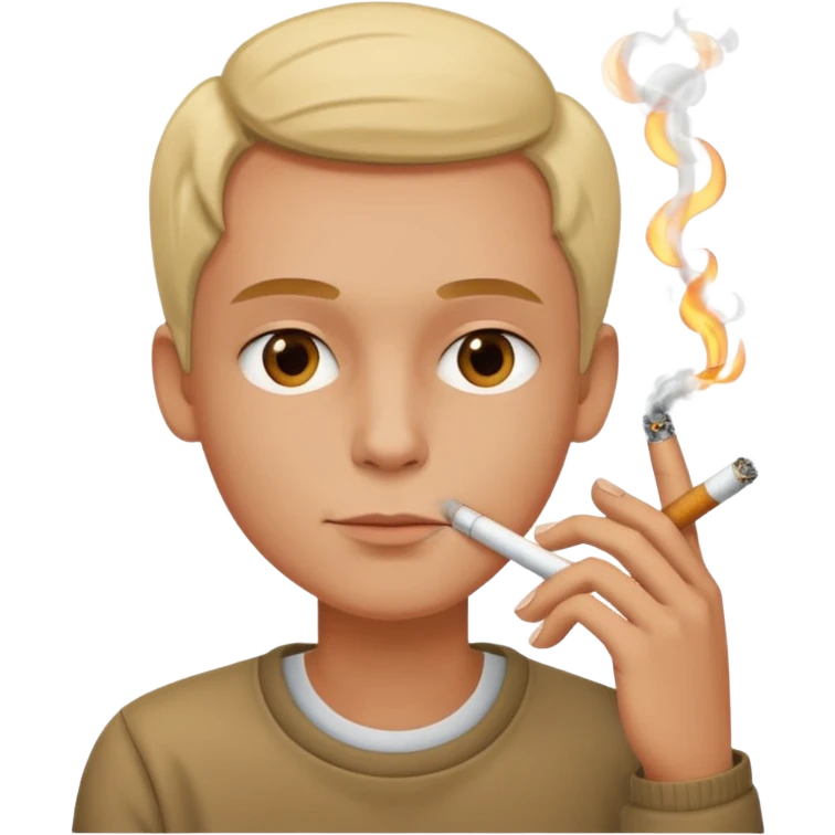 Has una persona fumando emoji